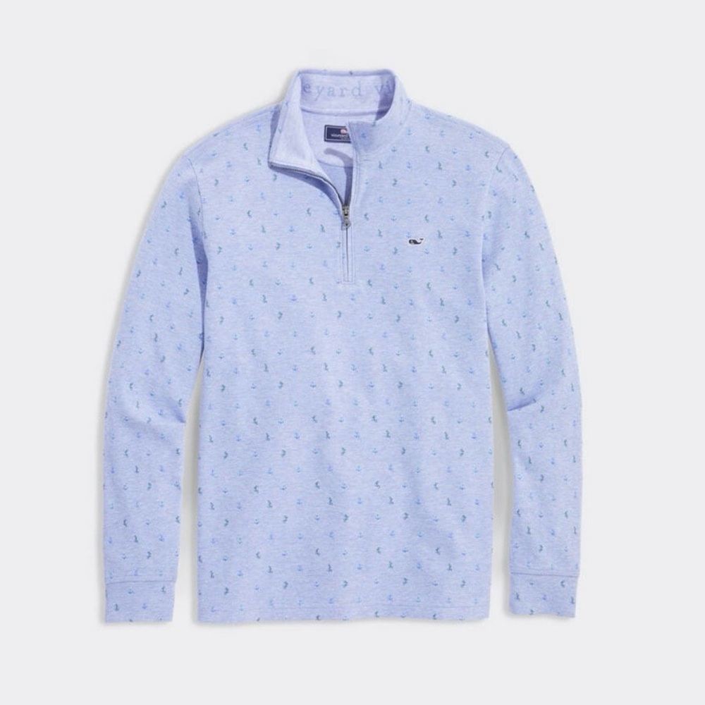 NWT VV Salt Water Quarter Zip - Anchor Light Blue Heather
